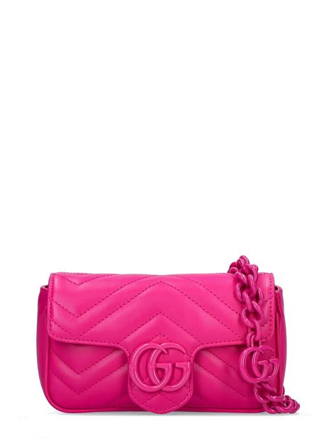 gucci pink fuchsia leather & logo short boots sz 6.5m|Gucci purses for women.